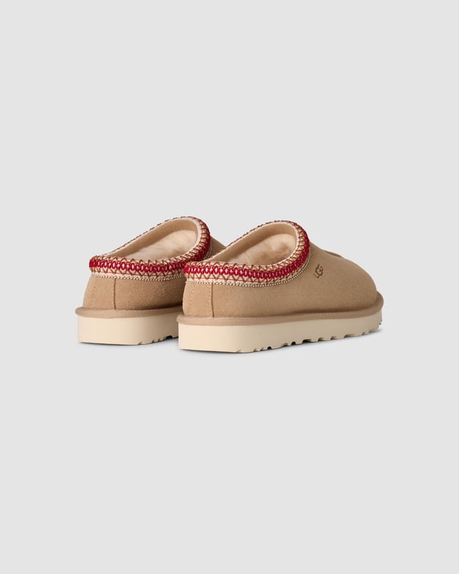 UGG Kadın İşleme Bilek Detaylı İçi Kürklü Süet Kum Terlik 1174470-SND/DCHRY