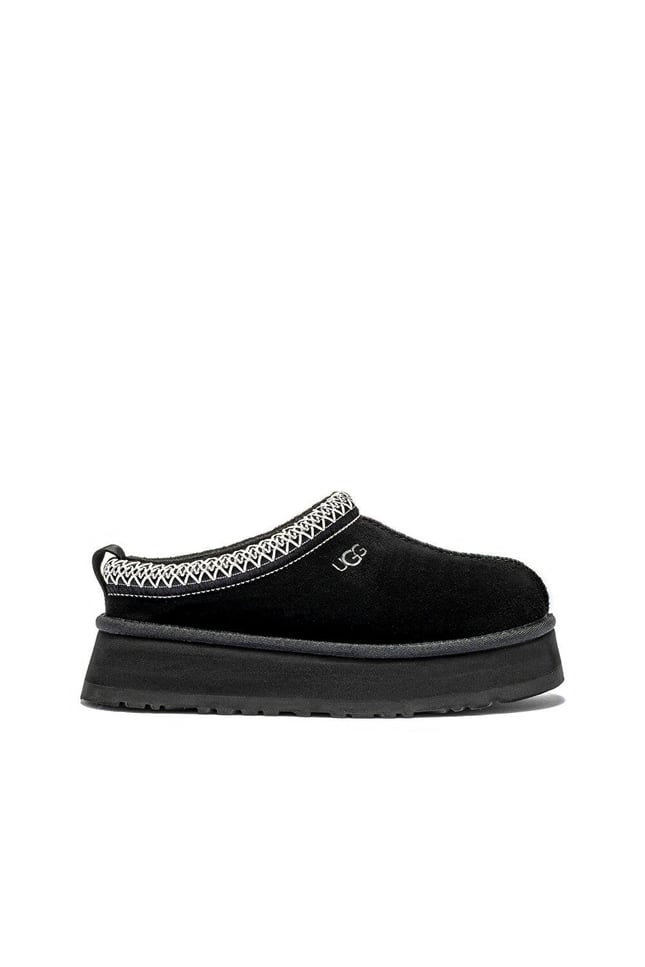 UGG UGG Kadın Platform Taban Süet Detaylı Rahat Astarlı Siyah Terlik 1174471-BLACK