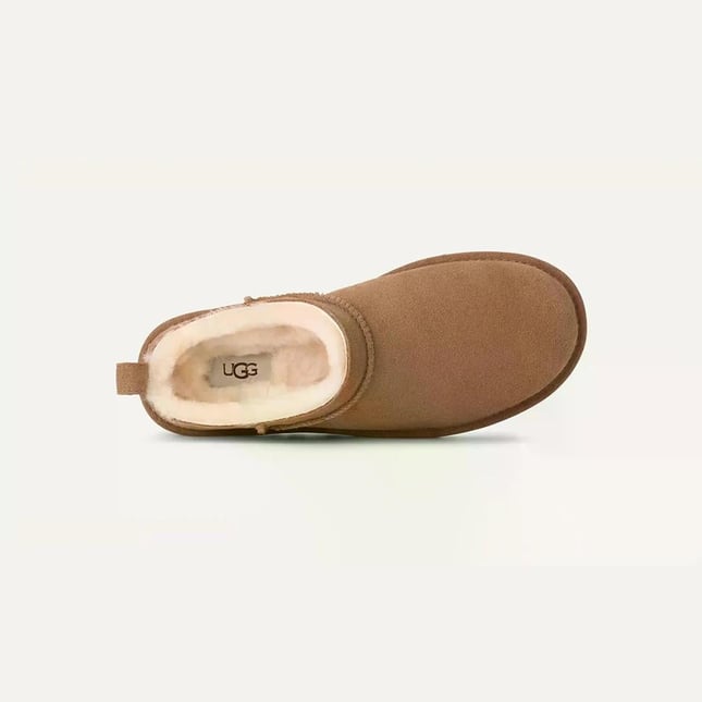 UGG Kadın Rahat Düşük Taban Süet Üst Yüzeyli Taba Terlik 1173891-CHESTNUT