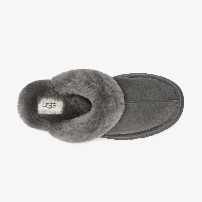 UGG Kadın Rahat Yastık Tabanlı EVA Dış Tabanlı %100 Hakiki Süet Deri Antrasit Bot & Bootie 1122550-CHARCOAL
