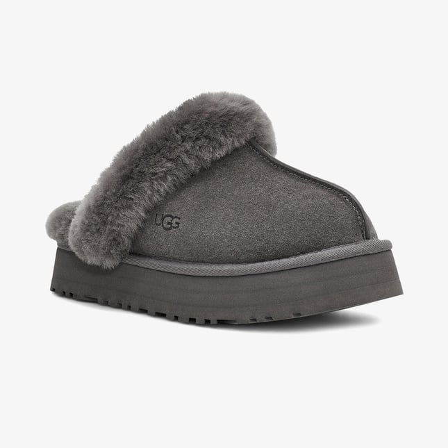UGG Kadın Rahat Yastık Tabanlı EVA Dış Tabanlı %100 Hakiki Süet Deri Antrasit Bot & Bootie 1122550-CHARCOAL
