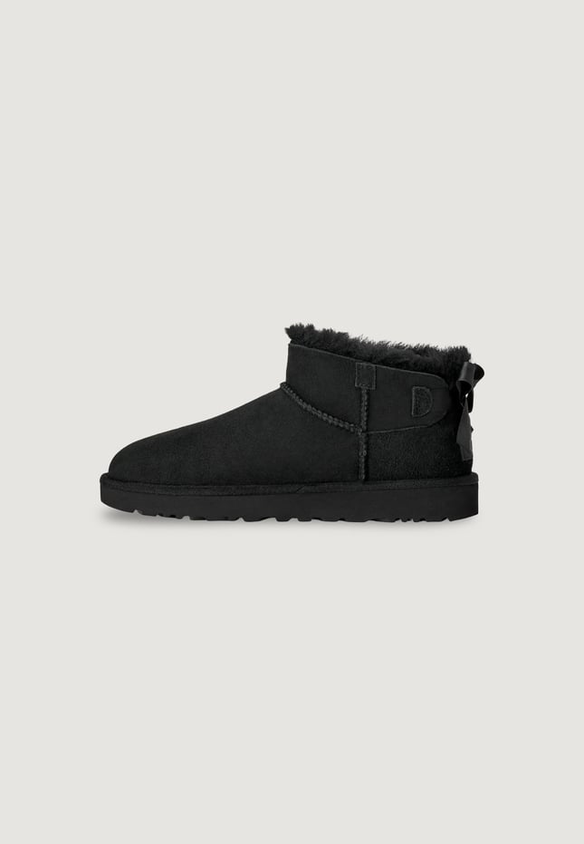 UGG Kadın Süet Dış Yüzeyli Konforlu EVA Tabanlı İçi Kürklü Siyah Bot & Bootie 1185491-BLACK