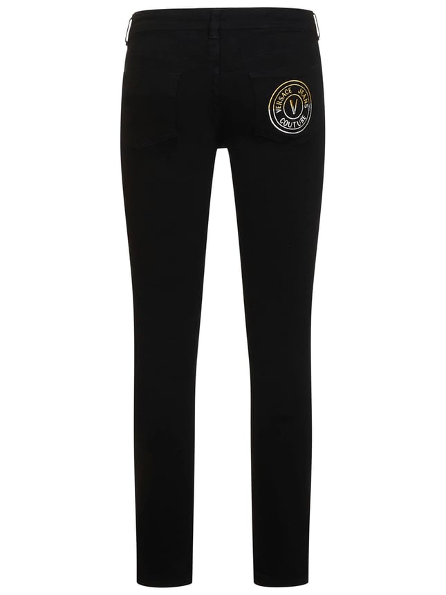 Versace Kadın Yüksek Bel Slim Rahat Siyah Pantolon 73HAB5J2 CDW00-909