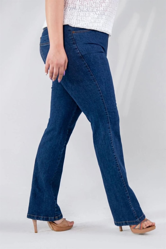 Büyük Beden 112067 Denim  Pantolon  Mavi