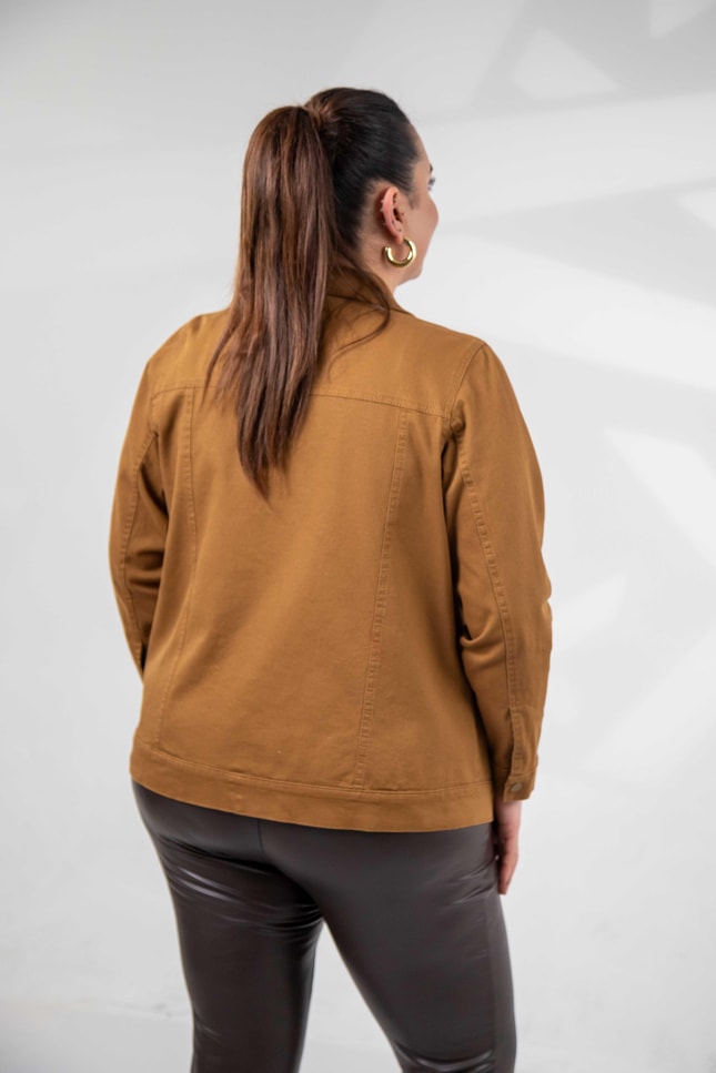 Büyük Beden 1211090 Gabardin Ceket Camel
