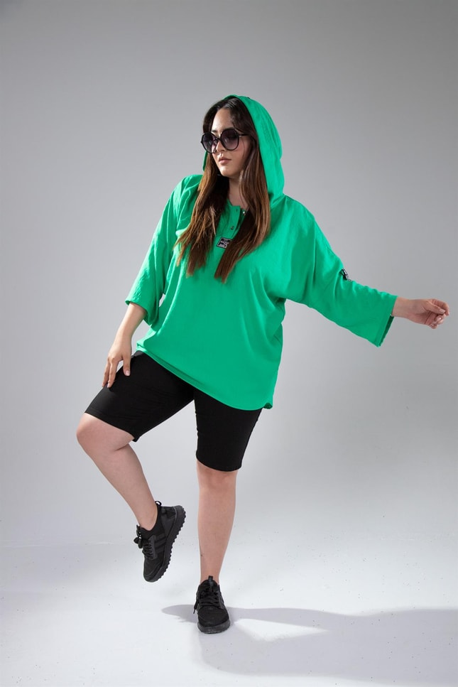 Büyük Beden 122008 Si Sweat  Yeşil