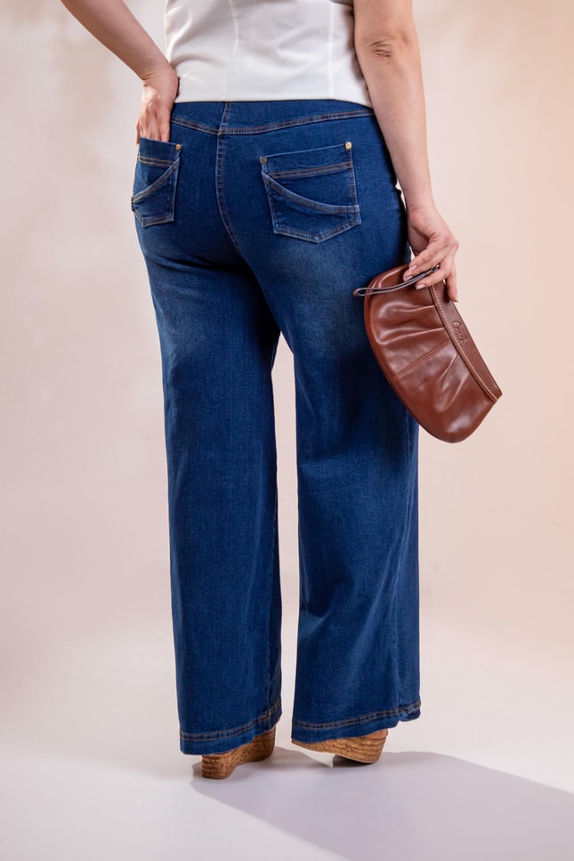Büyük Beden 122029 Denim Pantolon  Lacivert