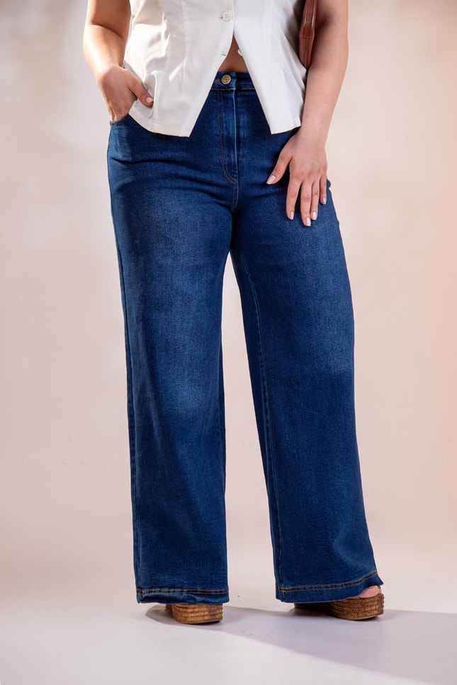 Büyük Beden 122029 Denim Pantolon  Lacivert