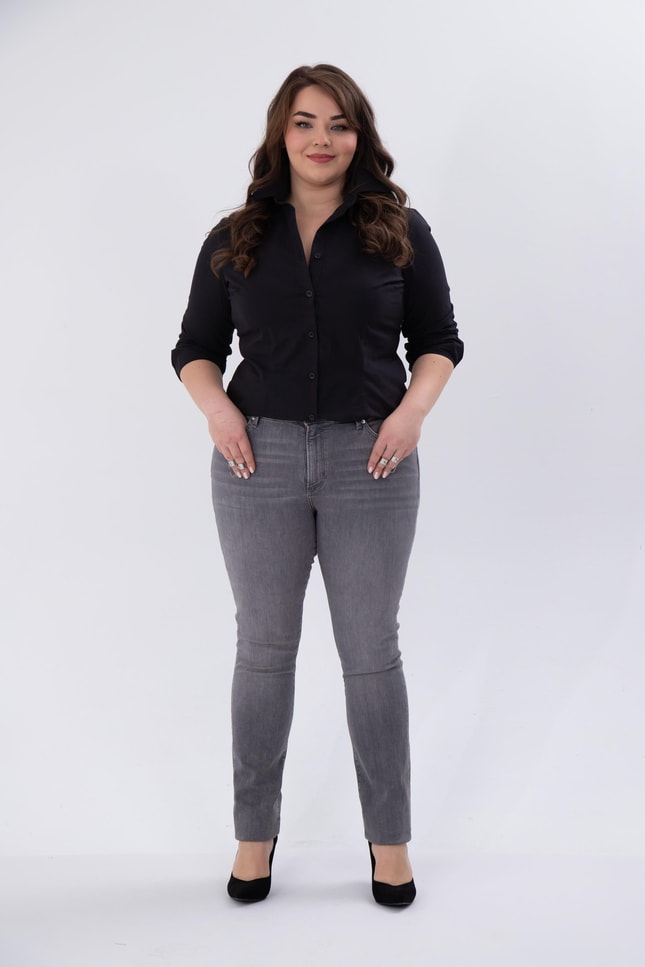 Büyük Beden 210100 Denim Apntolon  Gri