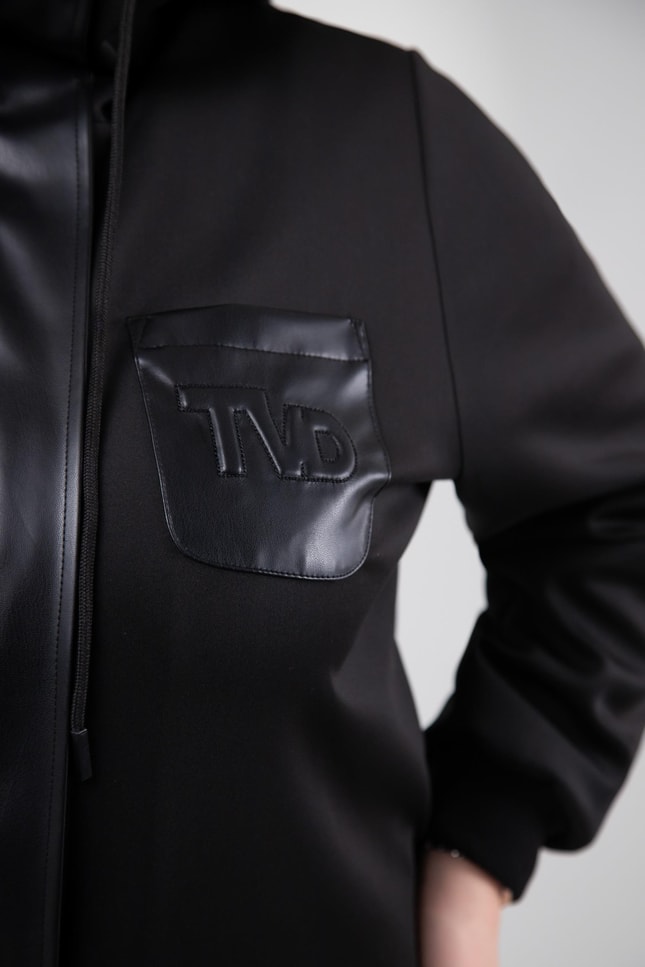 Büyük Beden 3330229 Tvd Nakışlı Sweat Siyah