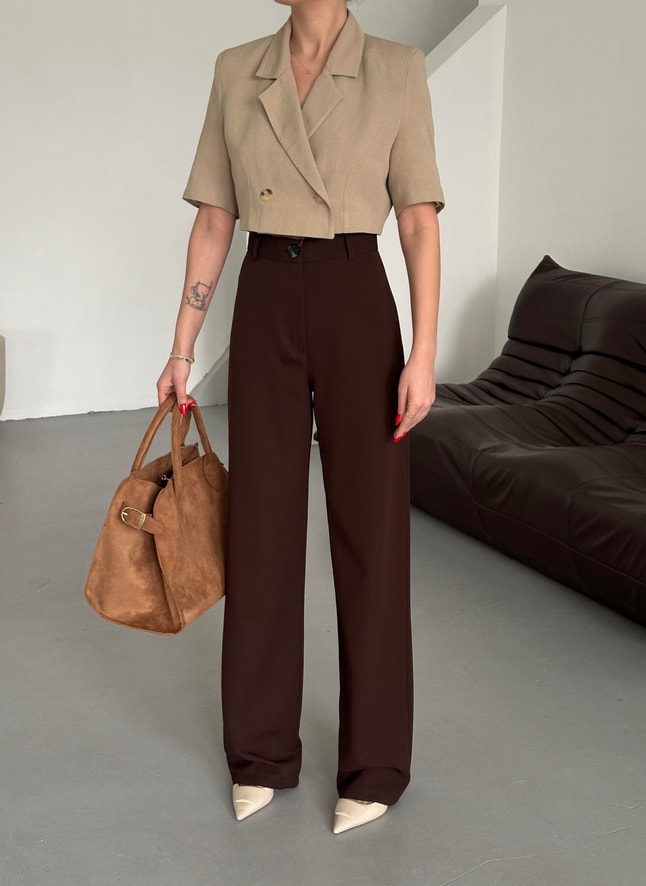 Acı Kahve Straight Fit Pantolon