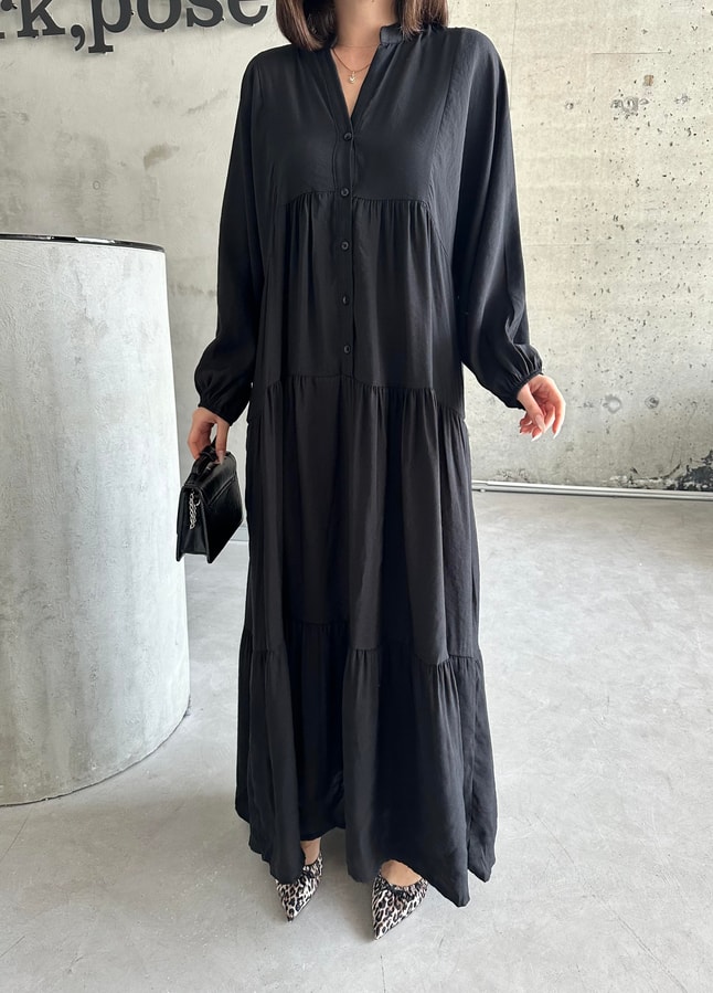 Black Tensel Elbise 