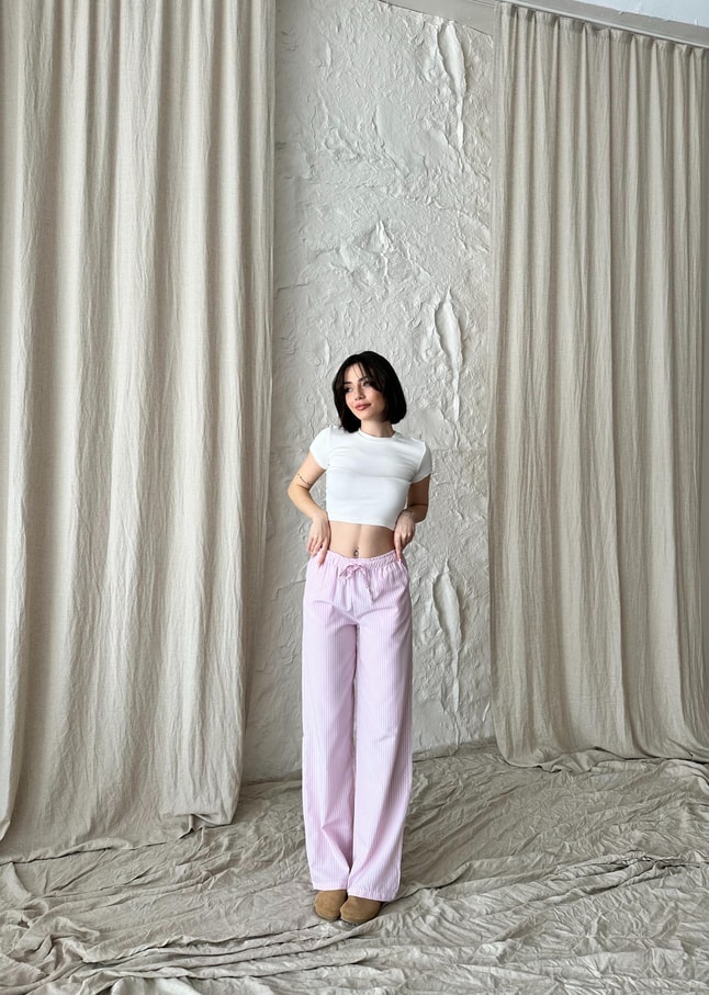 Çizgili Pijama Pantolon