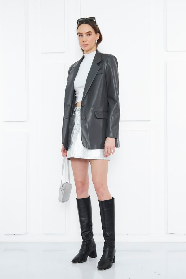 Deri Blazer Ceket