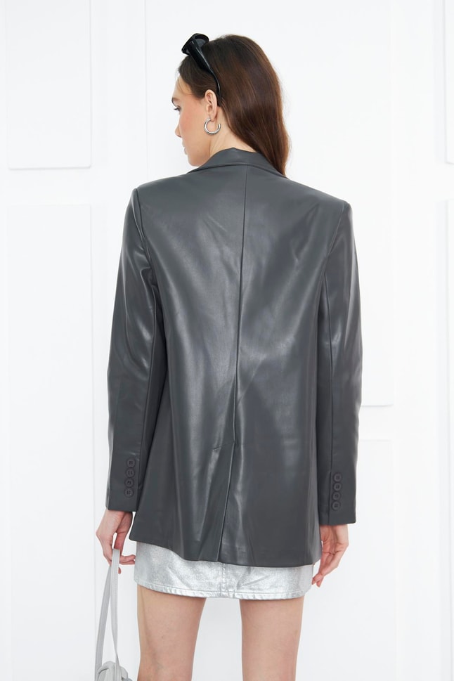 Deri Blazer Ceket