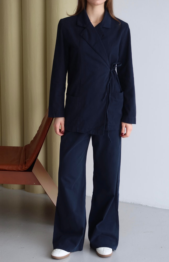 Gabardin Yandan Bağlamalı Takım