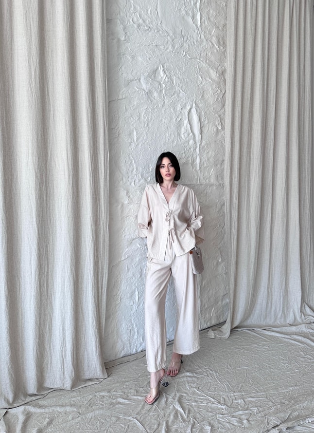 Kimono Ekru Takım 