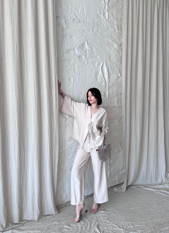Kimono Ekru Takım 