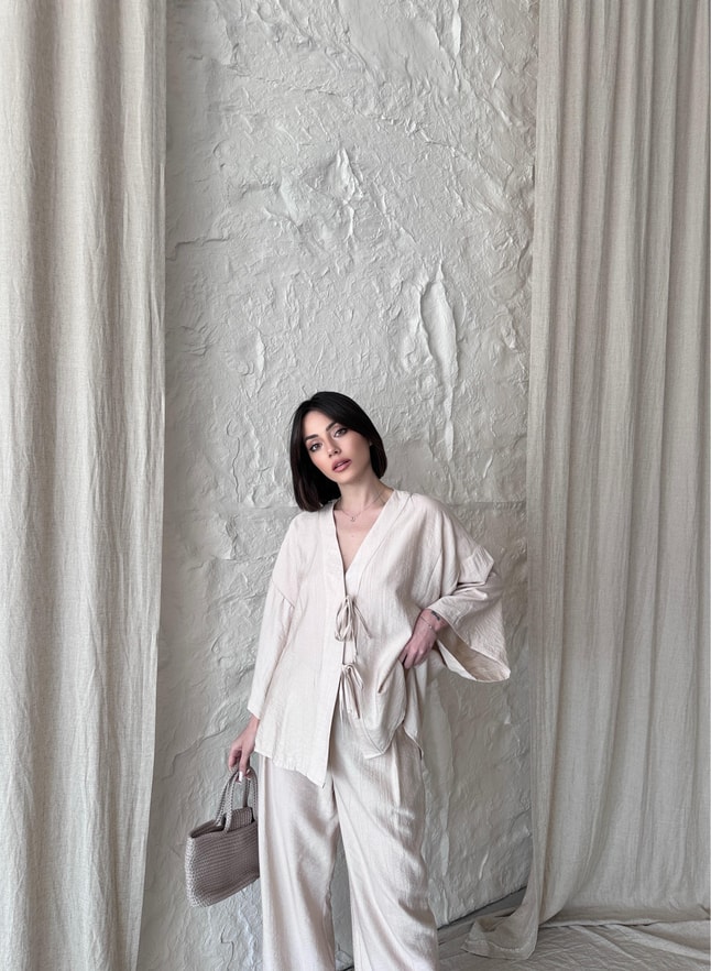 Kimono Ekru Takım 