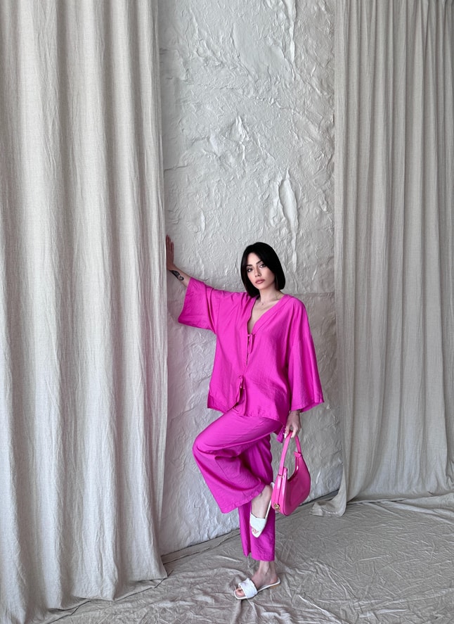 Kimono Pembe Takım