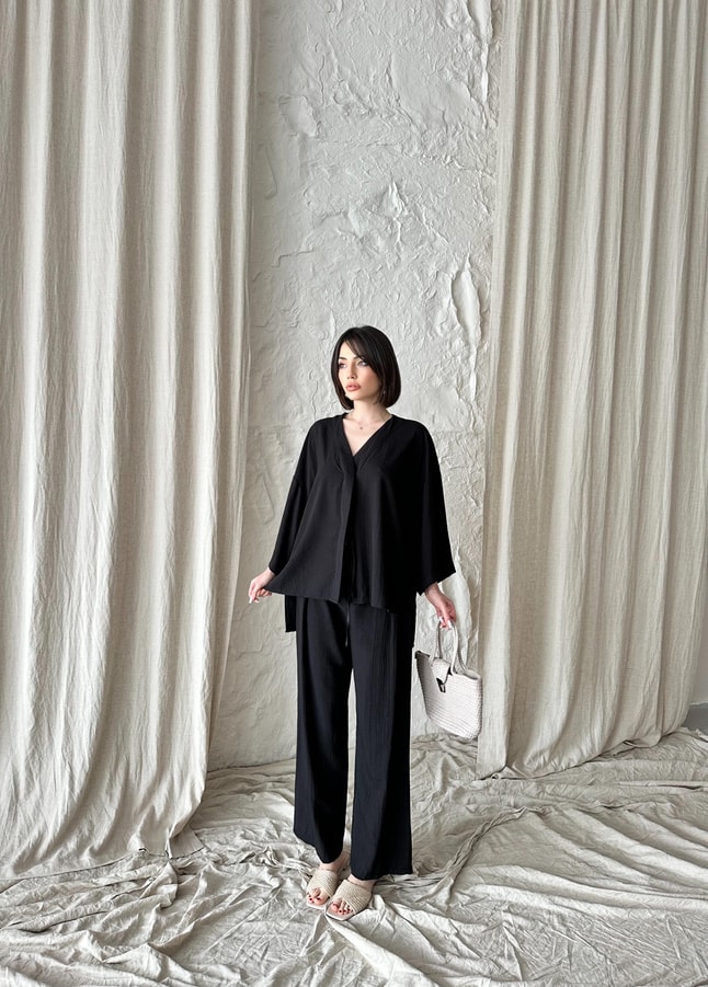 Kimono Siyah Takım 