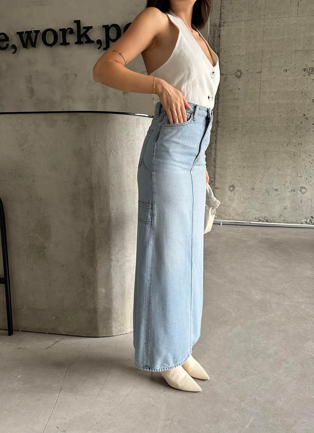 Maxi Denim Etek