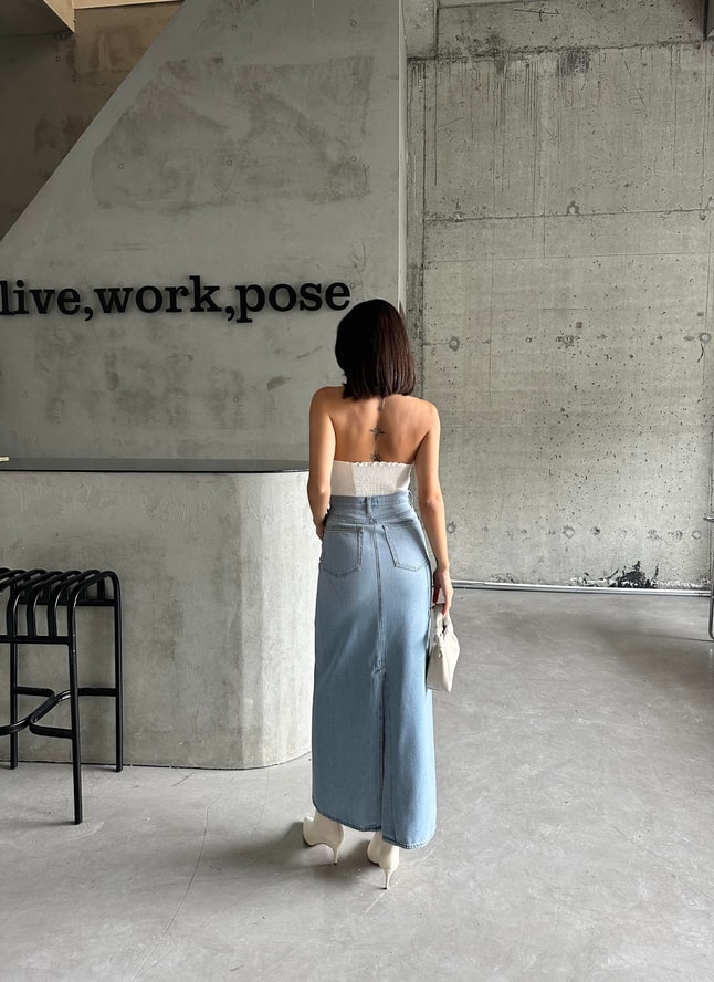Maxi Denim Etek