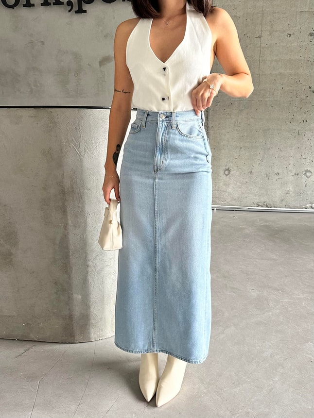 Maxi Denim Etek