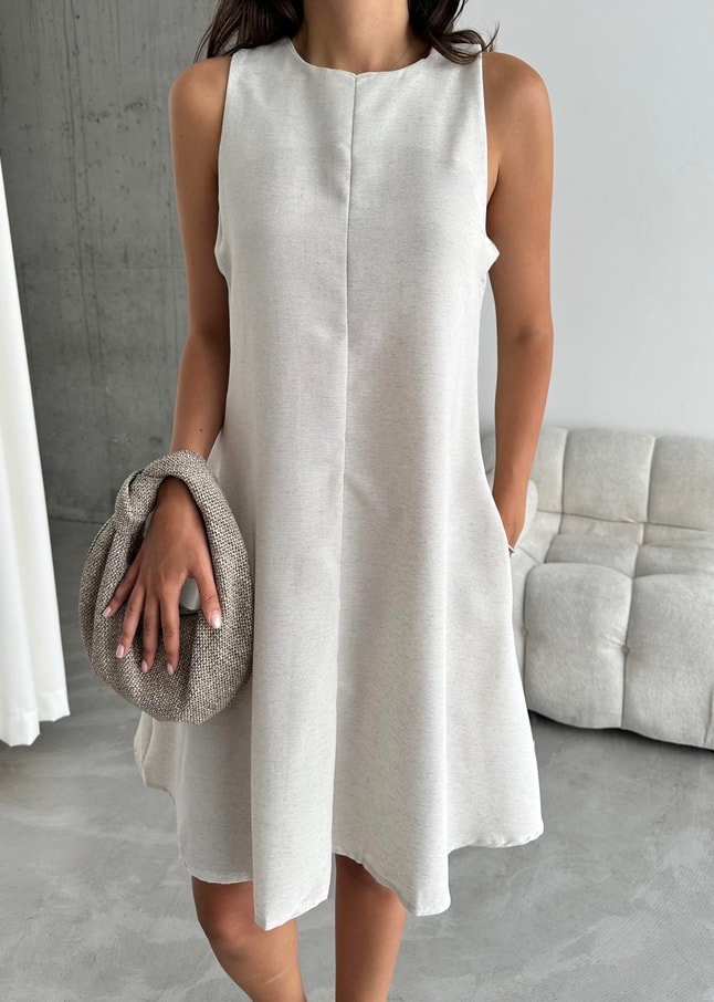 ROSE KETEN ELBİSE 