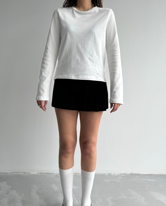 Sezon basic yaka detaylı t-shirt