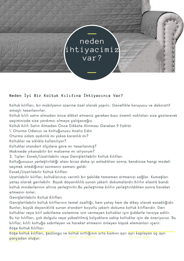 iyi bir kanepe kılıfına ihtiyacın olabilir