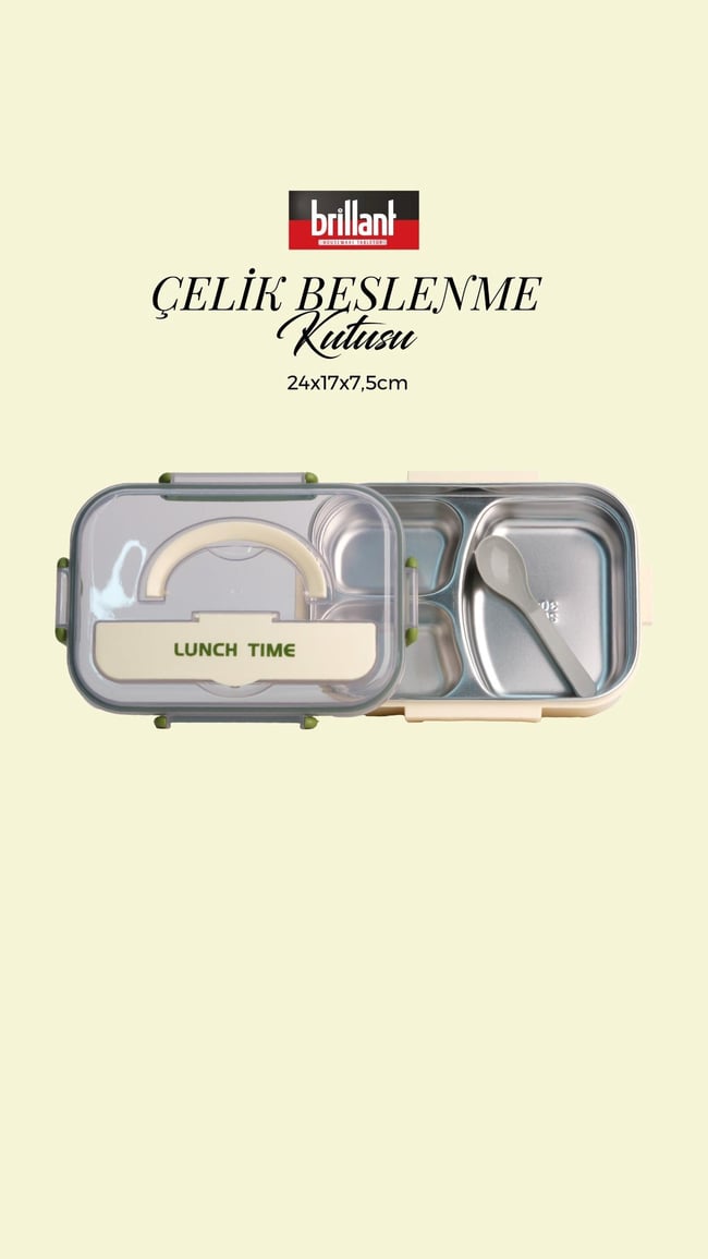 BRİLLANT Lunch Time 4 Bölmeli Lunch Box BR-6666 24X17x7,5Cm