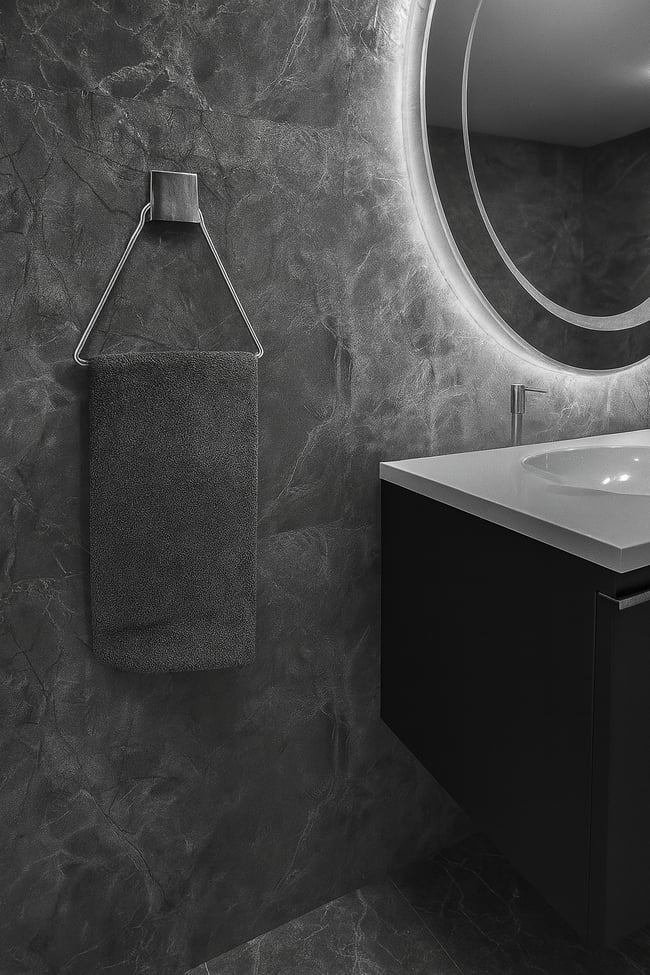Decorev Yapışkanlı Lüks Banyo Havluluk Askılığı Üçgen Krom Meral Paslanmaz Havluluk