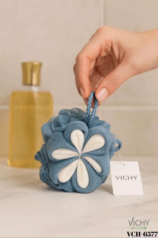 VICHY PAPATYA DESENLİ BANYO LİFİ MAVİ VCH-6577 60GR