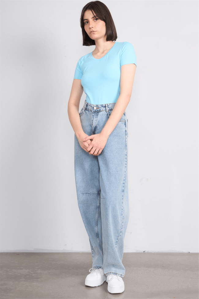 C.K Y26 8036 Pachie Byn V.Yk Basic T-shirt Mavi
