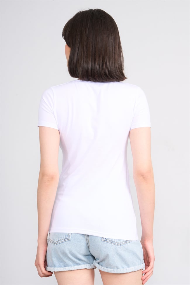 C.K Y26 8037 Pachie Byn B.Yk Basic T-shirt Beyaz