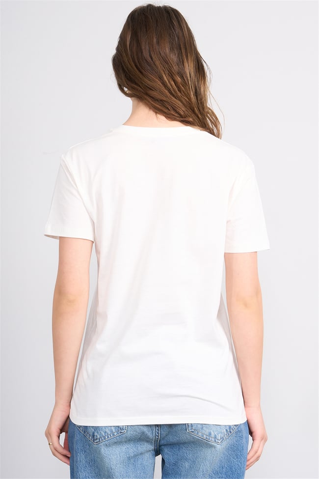 C.K Y26 3265 Fithit Byn V Yk. 30/1 Penye Basic Regular T-shirt Krem