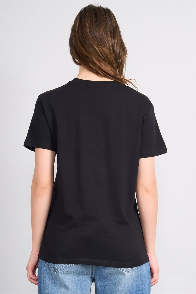 C.K Y26 3265 Fithit Byn V Yk. 30/1 Penye Basic Regular T-shirt Siyah
