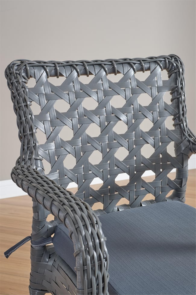 Evdemo Ayaz 4 Kişilik Rattan Bahçe Balkon Mutfak Masa Takımı Gri
