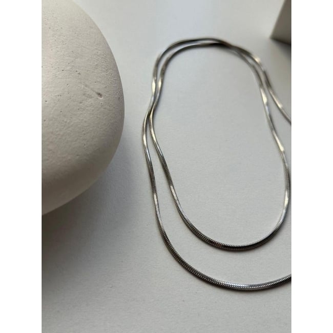 60 cm silver basic zincir