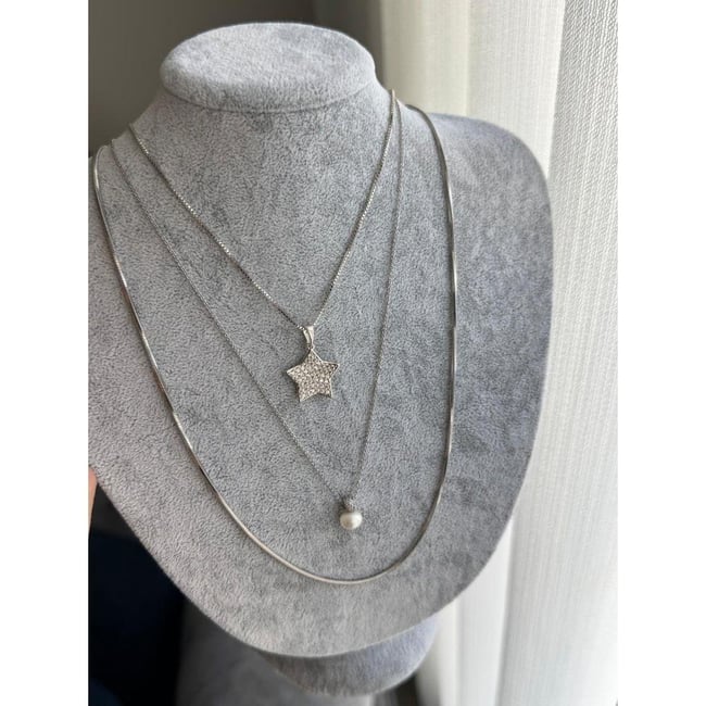 60 cm silver basic zincir