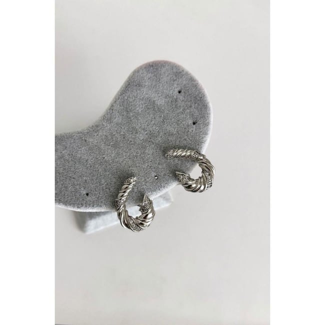 çelik silver dia küpe