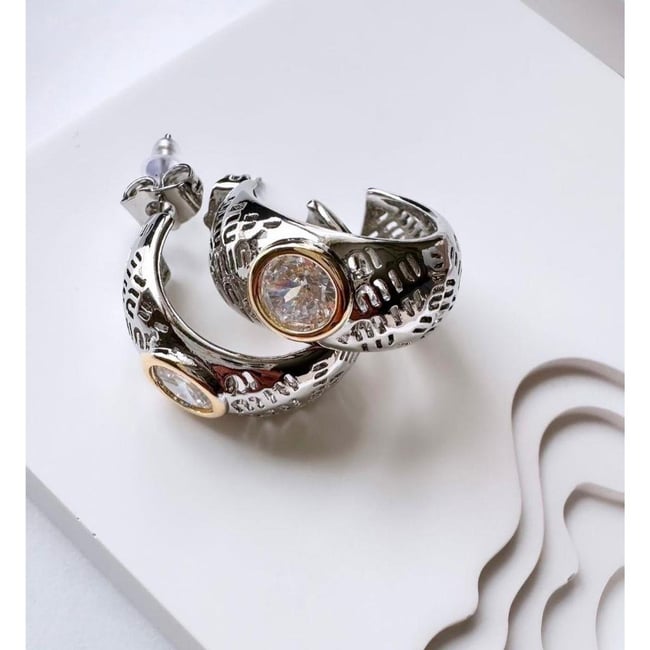 mıu mıu silver küpe