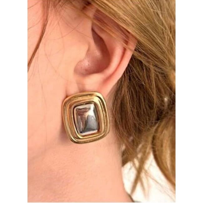 Plaka gold / silver küpe