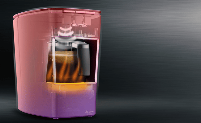 Arçelik K 3300 Mini Telve Kırmızı Türk Kahve Makinesi