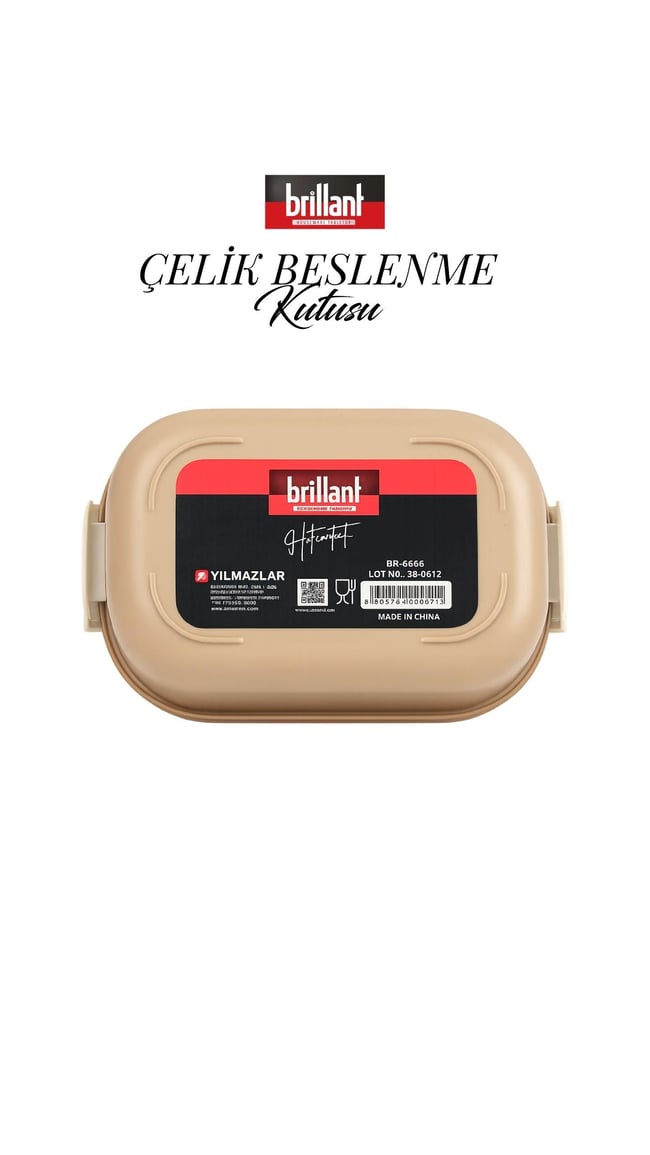 BRİLLANT Goodfood 2  Bölmeli Lunch Boxbr-6670 21X15x7,5Cm