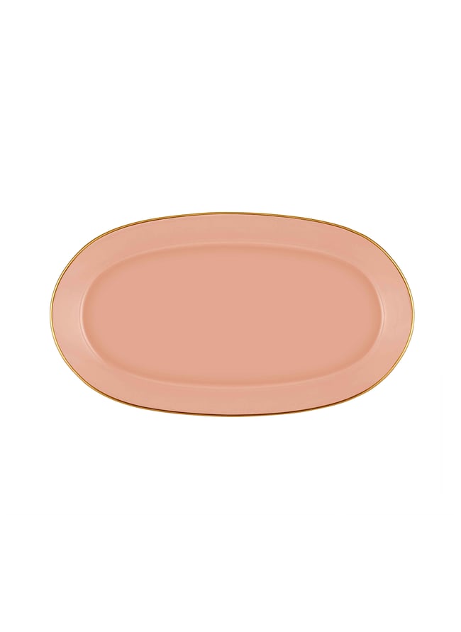 The Mia Basic Oval Servis Somon Pembe 2li Set 29cm