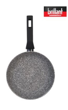 Brillant Lüks Granit 20 Cm Tava Yanmaz Yapışmaz Tava Gri