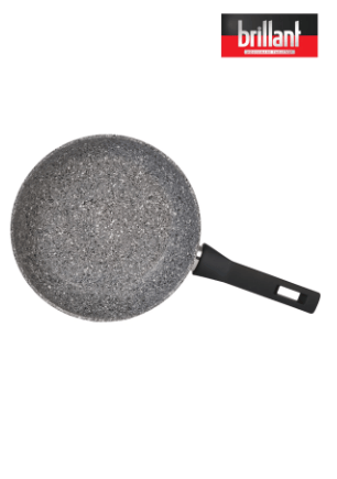 Brillant Lüks Granit 24 Cm Tava Yanmaz Yapışmaz Tava Gri