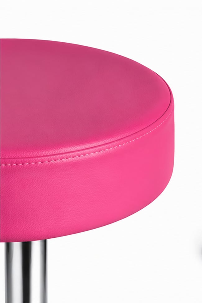 Bürocci Moni Bar Sandalyesi - Pembe - 9511Q0120 - Paslanmaz Krom Kaplı Metal Ayak